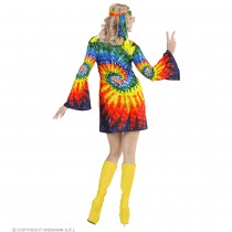 DÉGUISEMENT ROBE HIPPIE PSYCHÉDÉLIQUE FEMME