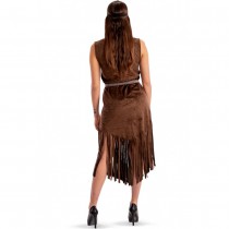 DÉGUISEMENT ROBE INDIENNE MARRON FEMME