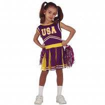 DÉGUISEMENT ROBE POM-POM GIRL ÉQUIPE USA FILLE