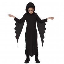 DÉGUISEMENT SERIAL KILLER ROBE CAPUCHE NOIR ENFANT