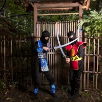 DÉGUISEMENT SHINOBI GUERRIER JAPONAIS BLEU GARÇON