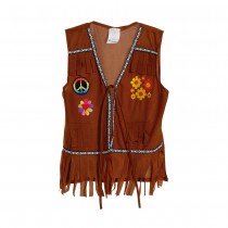 DÉGUISEMENT SIXTEES GILET HIPPIE PEACE LOVE ADULTE