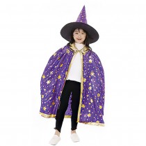 DÉGUISEMENT SORCIER CAPE CHAPEAU VIOLET ENFANT