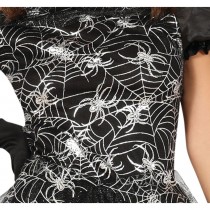 DÉGUISEMENT SORCIÈRE ARAIGNÉE ROBE NOIR FEMME