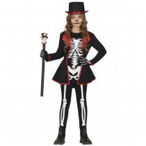 DÉGUISEMENT SQUELETTE HUMAIN DANDY FILLE