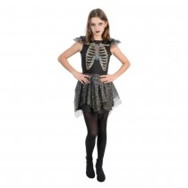 DÉGUISEMENT SQUELETTE ROBE COURTE IRISÉ FILLE