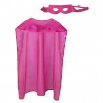 DÉGUISEMENT SUPER-HÉROS CAPE MASQUE ROSE ADULTE