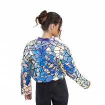 DÉGUISEMENT VESTE MIROIR HOLOGRAPHIQUE SCÈNE FEMME