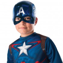 DEMI-MASQUE CAPTAIN AMERICA PVC ENFANT