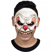 DEMI MASQUE CLOWN SINISTRE LATEX ADULTE