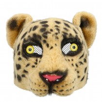 DEMI-MASQUE LÉOPARD SAUVAGE PELUCHE PELAGE ADULTE
