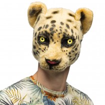 DEMI-MASQUE LÉOPARD SAUVAGE PELUCHE PELAGE ADULTE