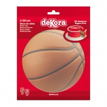 DISQUE AZYME BALLON BASKETBALL DÉCO GÂTEAU 20CM