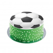DISQUE AZYME BALLON FOOTBALL DÉCO GÂTEAU 20CM