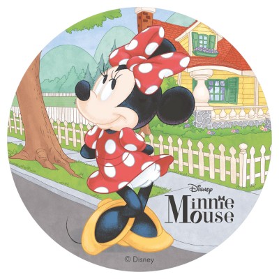 DISQUE AZYME MINNIE DÉCO GÂTEAU 20CM