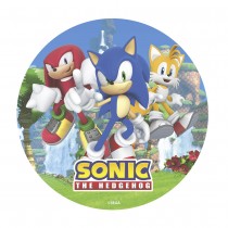 DISQUE AZYME SONIC THE HEDGEHOG DÉCO GÂTEAU 20CM