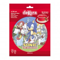 DISQUE AZYME SONIC THE HEDGEHOG DÉCO GÂTEAU 20CM