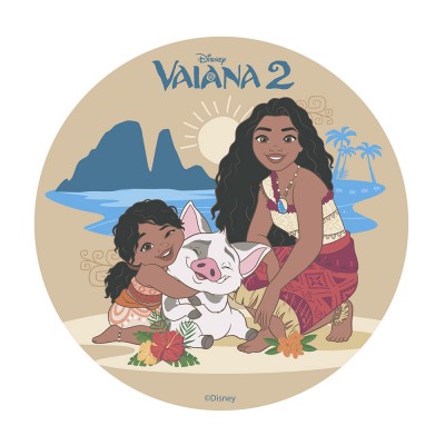DISQUE AZYME VAIANA 2 MOANA DÉCO GÂTEAU 20CM