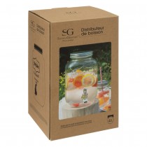 DISTRIBUTEUR DE BOISSON VERRE 4L TRANSPARENT