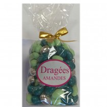 DRAGÉES AMANDES FINES 1KG VERT ARGENT