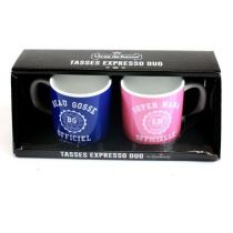 DUO TASSES EXPRESSO BEAU GOSSE+SUPER NAN