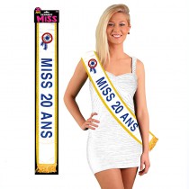 ÉCHARPE MISS 20 ANS GOLD