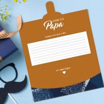 ENVELOPPE CARTE CADEAU PAPA 20.7X9.2CM BLEU