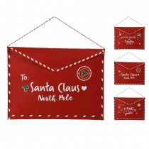 ENVELOPPE POLYESTER LETTRE PÈRE NOËL 50X38CM ROUGE