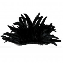 ÉPAULETTES PLUMES NOIR INDIEN ADULTE