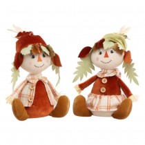 ÉPOUVANTAIL ASSIS LEAFY TISSU 16X10X30CM