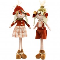 ÉPOUVANTAIL DEBOUT LEAFY TISSU 13X10X60CM