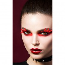 FAUX-CIL LONGS GOUTTE DE SANG ROUGE ADULTE