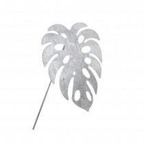 FEUILLE PHILO MONSTERA ZINC SUR PIC 21X26CM