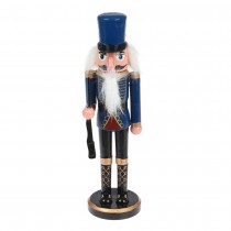 FIGURINE CASSE-NOISETTE BOIS 10X7X28CM BLEU