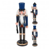 FIGURINE CASSE-NOISETTE BOIS 10X7X28CM BLEU