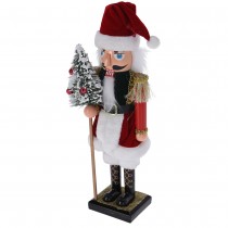 FIGURINE CASSE-NOISETTE PÈRE NOËL 12X9X38CM ROUGE