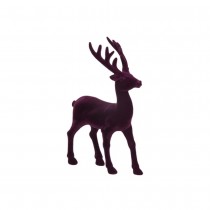 FIGURINE CERF DEBOUT DÉCO FLOQUÉ 13.5X21CM VIOLET