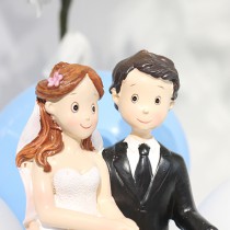 FIGURINE COUPLE MARIÉS COUPE GÂTEAU 16 CM