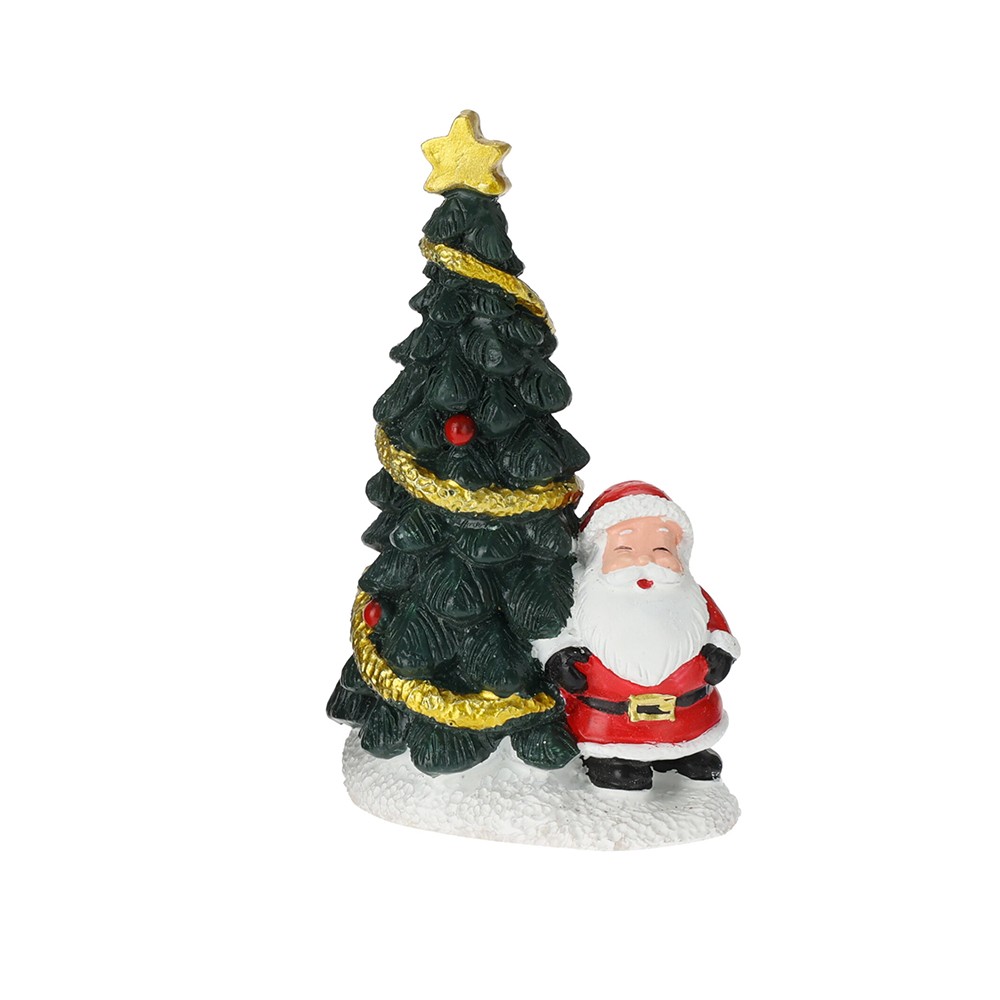 FIGURINE DE NOEL POLYRESINE VILLAGE MINIATURE 8CM