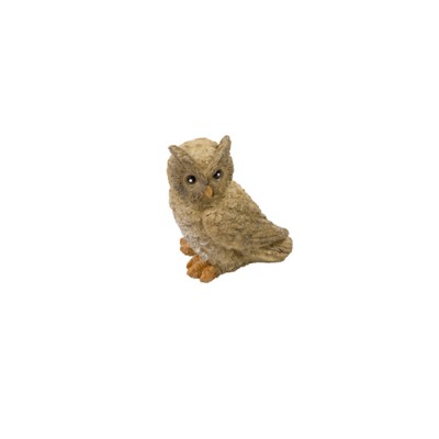 FIGURINE HIBOU RÉSINE 4.5X3.5X2CM MARRON