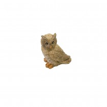 FIGURINE HIBOU RÉSINE 4.5X3.5X2CM MARRON