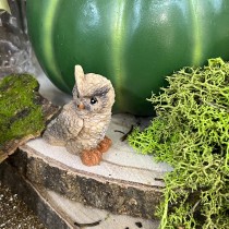 FIGURINE HIBOU RÉSINE 4.5X3.5X2CM MARRON