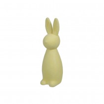 FIGURINE LAPIN DEBOUT VELOUTÉ 31CM JAUNE PÂLE