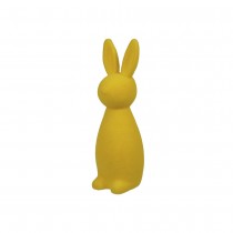FIGURINE LAPIN DEBOUT VELOUTÉ 31CM JAUNE ?\'UF