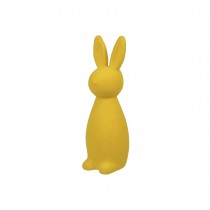 FIGURINE LAPIN DEBOUT VELOUTÉ 46CM JAUNE ?\'UF