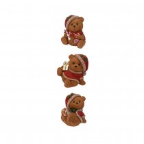 FIGURINE LED OURS BRUN DÉCO NOËL 29CM MARRON