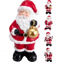 FIGURINE PÈRE NOËL RÉSINE 9.5X6X16CM ROUGE