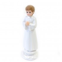 FIGURINE RÉSINE COMMUNIANT DEBOUT 10.5CM BLANC