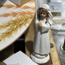 FIGURINE RÉSINE COMMUNIANTE DEBOUT 10.5CM BLANC