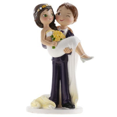 FIGURINE RÉSINE COUPLE MARIAGE COMPLICE 16CM